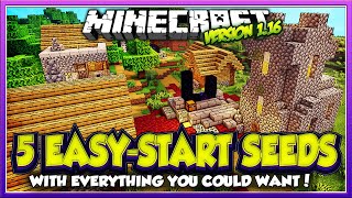 10 Awesome Seeds for an Easy Start in Survival mode Minecraft 116 Seeds Java Edition [upl. by Tammy]