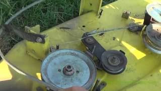 John Deere LA110  42 inch Deck Belt  RoutingInstallation [upl. by Frasquito987]