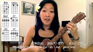 Moon River  Ukulele Fingerpicking Tutorial [upl. by Ahseirej973]