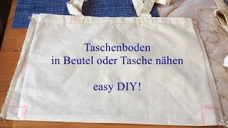 Easy DIY  Taschenboden nähen  Zwei Wege dorthin [upl. by Laeno]