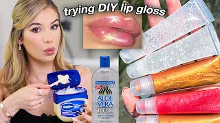 I Tried Making My Own LIP GLOSS with VASELINE VIRAL DIY TESTED [upl. by Lokkin523]