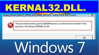 How to fix dynamic link library kernel32dll error on WINDOWS 7  kernel32dll error fix windows 7 [upl. by Fong5]