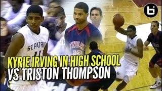 Kyrie Irving EPIC High School Game Vs Triston Thompson amp Corey Joseph Brings The SAUCE [upl. by Yrrad804]