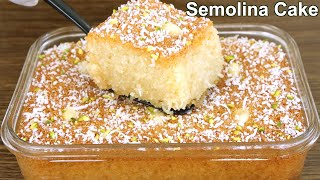 1 Egg Semolina Cake Recipe  Easy Dessert [upl. by Kahn]