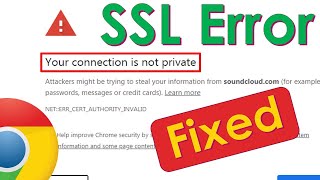 How to fix ssl certificate error in google chrome [upl. by Agnese]