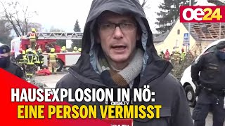 Hausexplosion in Langenzersdorf Eine Person vermisst [upl. by Wootan]