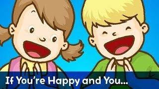 Kids SingAlong If Youre Happy and You Know it with lyrics [upl. by Einner]