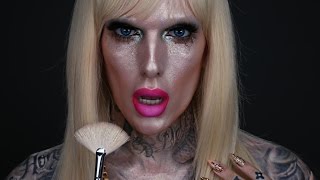 FULL FACE USING ONLY HIGHLIGHTERS Challenge  Jeffree Star [upl. by Nata]