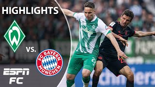 Werder Bremen vs Bayern Munich  Bundesliga highlights  ESPN FC [upl. by Uolyram285]