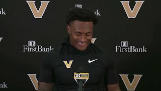 Vanderbilt Football  CJ Taylor Ball State Postgame [upl. by Bobina]