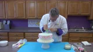 How To Decorate a Buttercream Cake  Gobal Sugar Art [upl. by Eenaej]