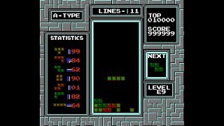 AI destroys NES Tetris 26487 lines cleared [upl. by Lysander]