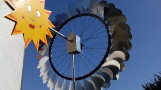 DIY  Windspiel aus Fahrradfelge mit Windfahne [upl. by Ardnahc]