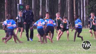 Junior School Rugby  10 year old scores brilliant try [upl. by Bathulda260]