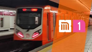 Compilación de trenes de Línea 1 del Metro CDMX [upl. by Atteuqehs]