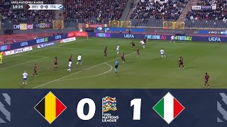 Belgium vs Italy 01  UEFA Nations League 202425  Match Highlights [upl. by Aznola]