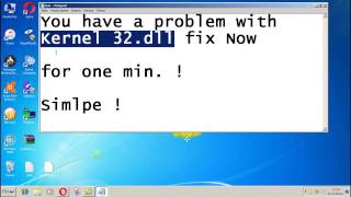 Simple Fix KERNEL32dll error Windows 7881 and 10 [upl. by Ylloh]