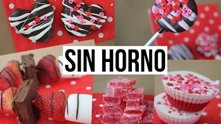 7 Postres Sin Horno de San Valentin  RebeO [upl. by Vittoria]