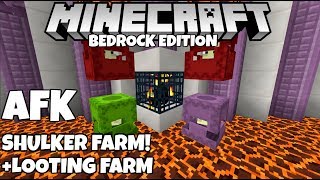 Minecraft AFK Shulker Farm Tutorial Shulker Shell Farm Using Mob Spawner Bedrock PE MCPE Xbox [upl. by Charissa]