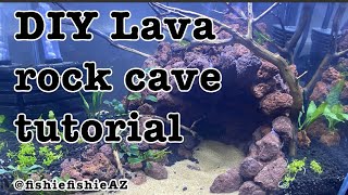 Lava Rock Aquarium Cave DIY [upl. by Intosh]