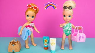 Swimming Elsa amp Anna have fun at the Waterpark💦🏖 [upl. by Navek]