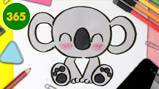 COME DISEGNARE KOALA KAWAII  Come disegnare animali [upl. by Dulci]