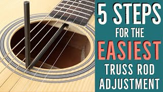 5 Steps for the EASIEST TRUSS ROD Adjustment [upl. by Ahaelam]