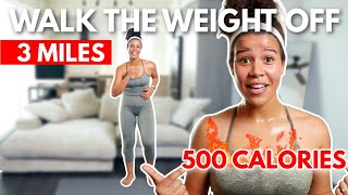 3 MILE Fat Burning Indoor Walk Burn up to 500 calories Beginner Friendly  growwithjo [upl. by Brawley]