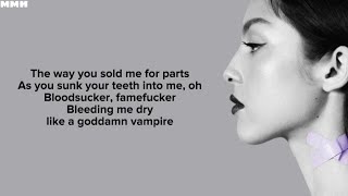 Olivia Rodrigo  vampire Lyrics [upl. by Ennahs]