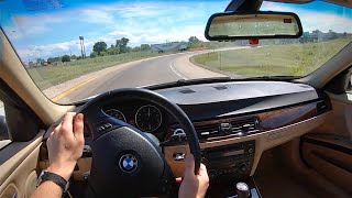 2006 BMW 325i 6MT Sedan E90  POV Test Drive Binaural Audio [upl. by Buatti]