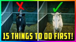 15 Things You Need To Do FIRST In Red Dead Redemption 2 RDR2 [upl. by Gonzales224]