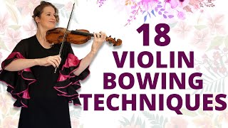 18 Main Violin Bowing Techniques with Examples [upl. by Akela385]