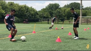 Preseason Soccer Drills  Passing  Receiving  Fitness On The Ball [upl. by Kohcztiy307]