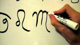 How to Draw Astrological Symbols or Glyphs for Zodiac Signs amp Planets [upl. by Oelak965]