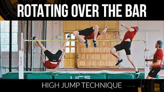 High Jump Technique  Rotating Over the Bar Part 1 [upl. by Shlomo]