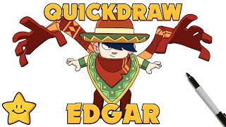 How To Draw QUICKDRAW EDGAR 🧣  Brawl Stars  New Skin  Step By Step [upl. by Zoila]