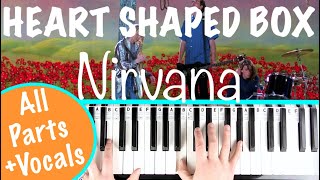 How to play HEART SHAPED BOX  Nirvana Piano Tutorial  Chords Accompaniment [upl. by Aerdnwahs]