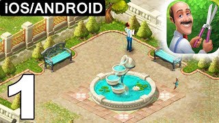 Gardenscapes  Walkthrough Level 1  Restoring Garden  iOS Android [upl. by Magavern277]