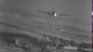 Ju 52 Shot Down  Closeup WW2 Gun Camera Footage [upl. by Weisman340]