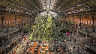 A Walk Around Atocha Railway Station Madrid [upl. by Isacco575]