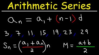 Arithmetic Sequences and Arithmetic Series  Basic Introduction [upl. by Yrreiht572]