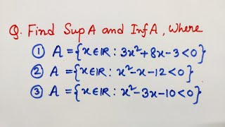 4 Example of Supremum and infimum  Real Analysis [upl. by Laresa226]