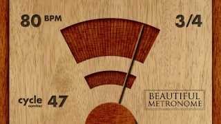 80 BPM 34 Wood Metronome HD [upl. by Forta847]