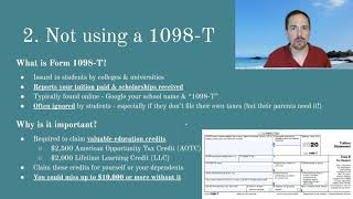 Costly Taxfiling Mistake 2 Failing to use your Form 1098T [upl. by Drolet84]