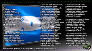 Honduras National Anthem quotHimno Nacional de Hondurasquot INSTRUMENTAL with lyrics [upl. by Hands]