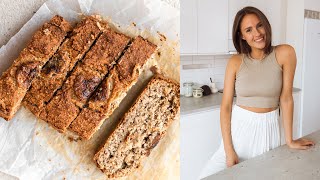 Healthy Vegan Banana Bread  4 main ingredients glutenfree amp oilfree [upl. by Sheeran]