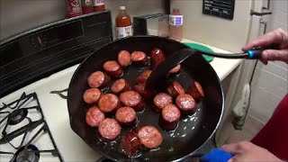 Cast Iron Skillet Kielbasa Recipe [upl. by Eadahc203]