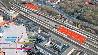 VDE 8 Der Bahnknoten Erfurt – Bau des ICEKreuzes in Mitteldeutschland [upl. by Cirone]