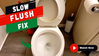 How To Fix A Slow Draining Toilet Without A Plunger [upl. by Nylia427]