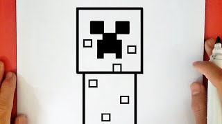 COMO DIBUJAR UN CREEPER DE MINECRAFT [upl. by Zonda]